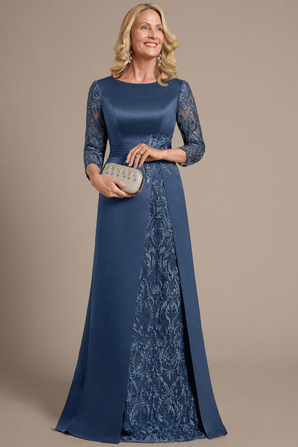 Robe Satinée Élégante Col Rond - gallery 2