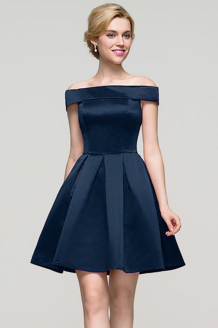 Robe Trapèze Bleu Marine Évasée