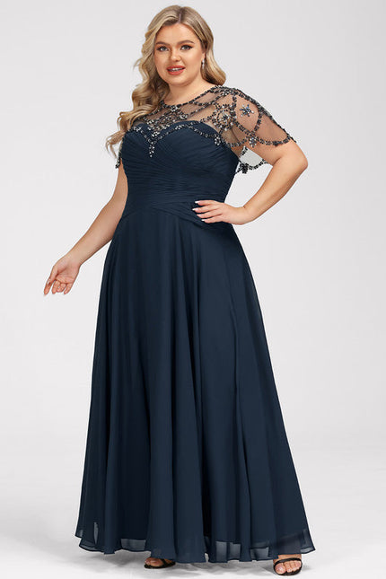 Robe Élégante Mère Mariée Illusion - gallery 8