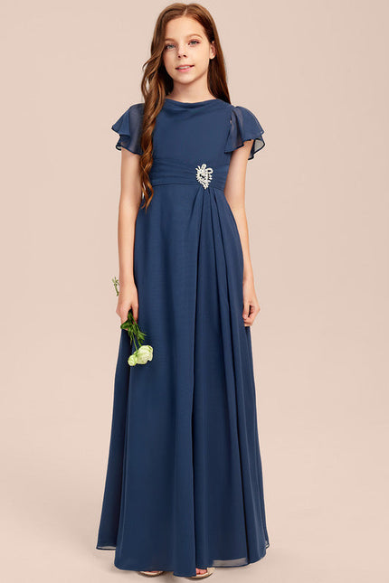 Robe Enfant Élégante Col Rond