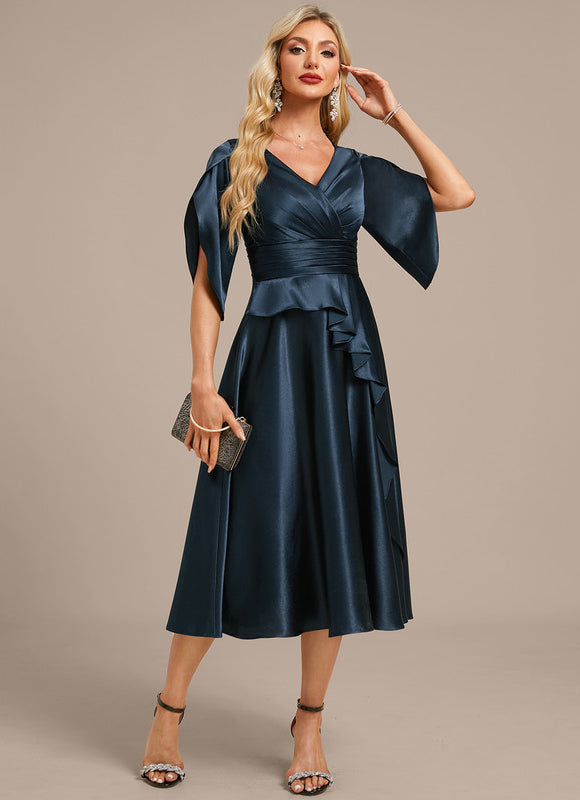 Robe Bleu Marine Automne - gallery 4