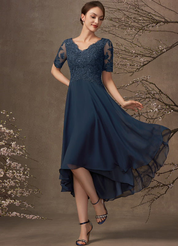 Robe Mère Mariée Chic Dentelle Pailletée