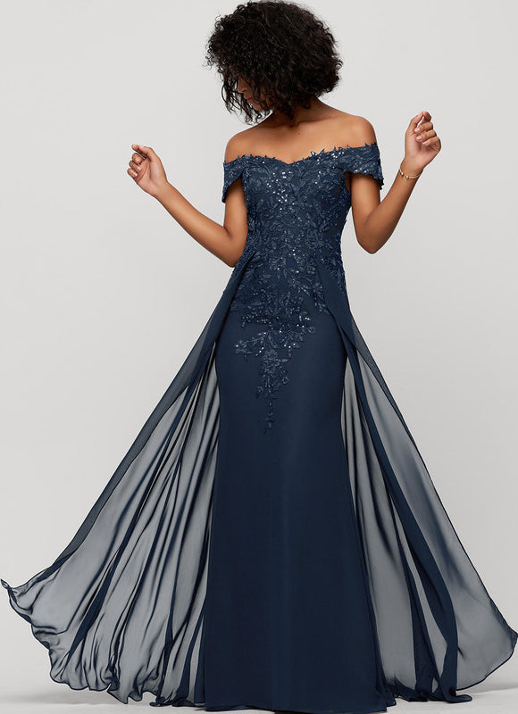 Robe Élégante Épaule Dénudée Paillettes - gallery 5