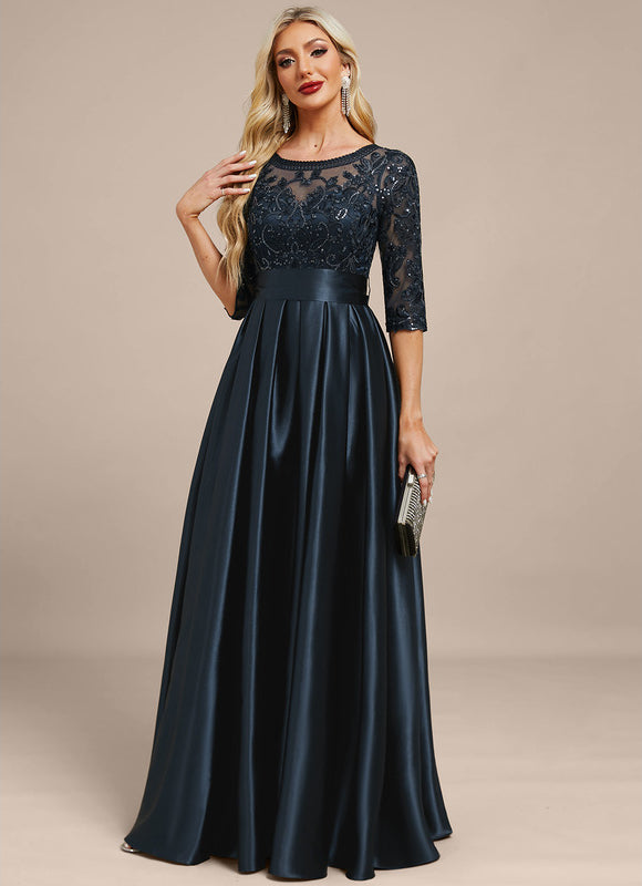 Robe Mère Mariée Satinée Élégante - gallery 4