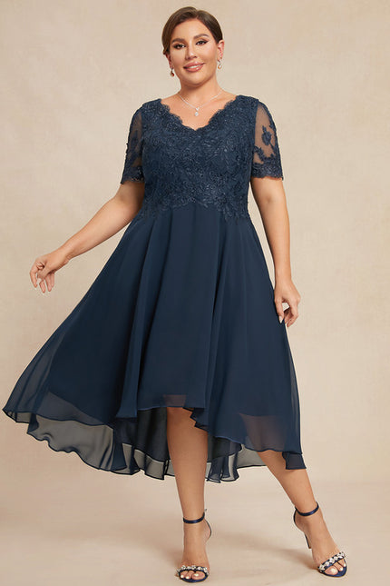 Robe Mère Mariée Chic Dentelle Pailletée - gallery 7