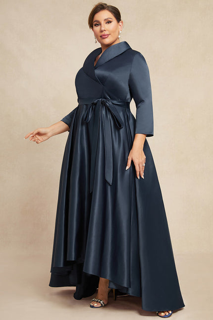 Robe Satinée Élégante Col Nœud - gallery 7