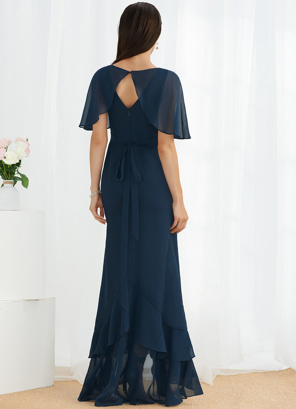 Robe Élégante Mousseline Volants Nuit - gallery 2