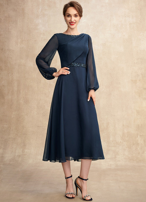 Robe Élégante Mousseline Longue Nuit - gallery 6
