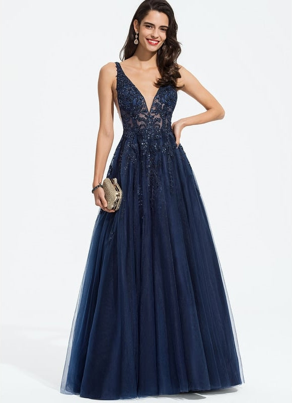 Robe De Bal Tulle Pailletée Élégante - gallery 5