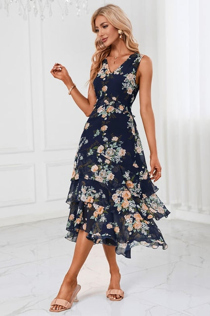 Robe Midi Fleurie Chic Élégante - gallery 1