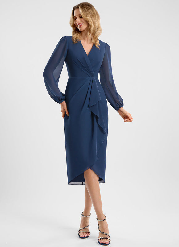 Robe Cocktail Chic Mousseline Élégante - gallery 2