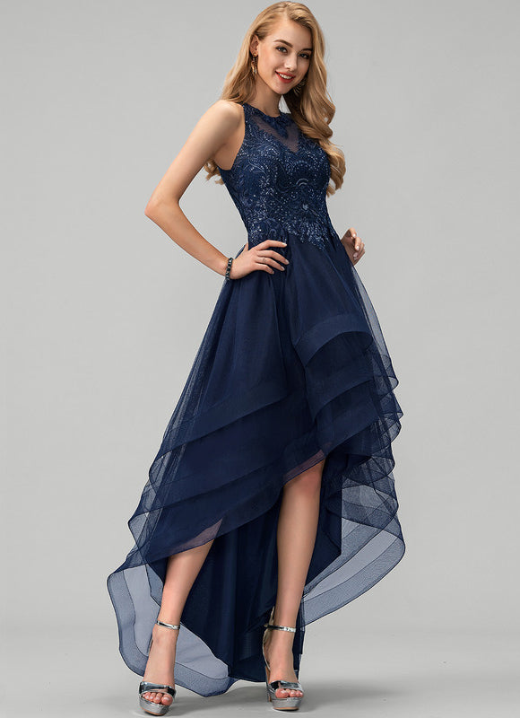 Robe De Bal Tulle Chic Asymétrique - gallery 3