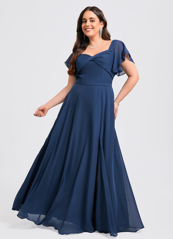 Robe Mousseline Élégante Col V Fendue - gallery 6