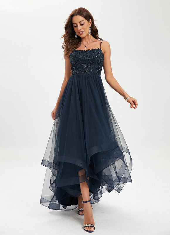 Robe De Bal Chic Asymétrique Pailletée