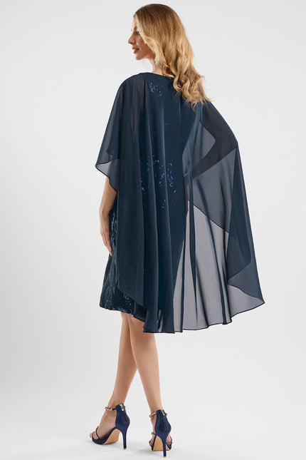 Robe Pailletée Col V Élégante - gallery 4