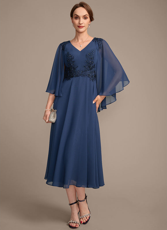 Robe Élégante Col V Paillettes