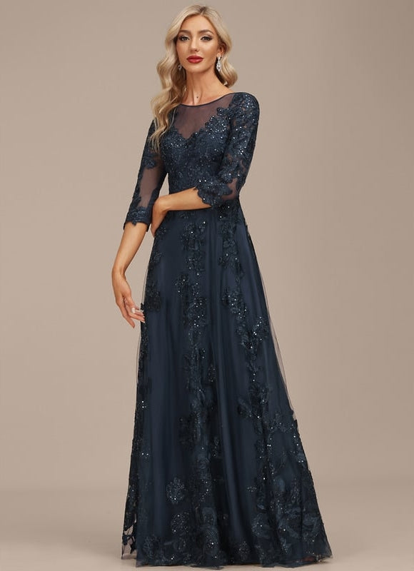 Robe De Soirée Tulle Pailletée Élégante - gallery 4