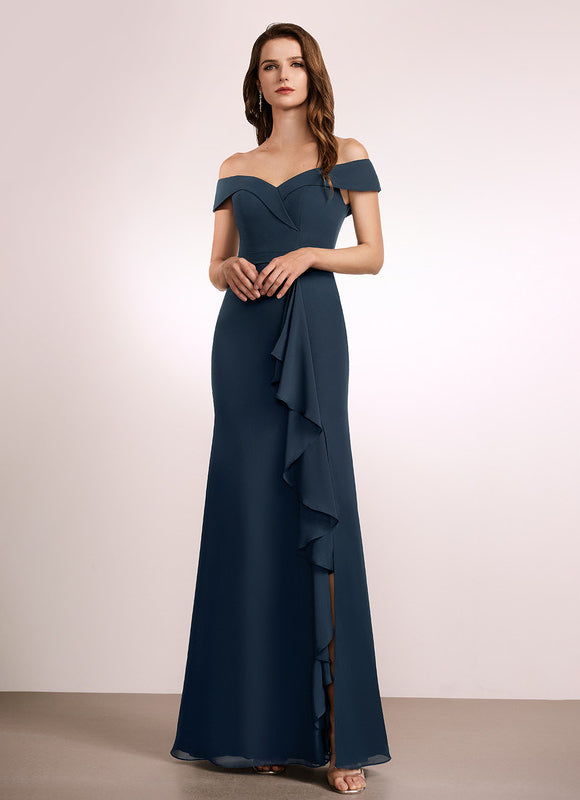 Robe Élégante Épaule Dénudée Chic - gallery 1