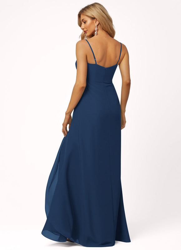 Robe Élégante Mousseline Fendue - gallery 1