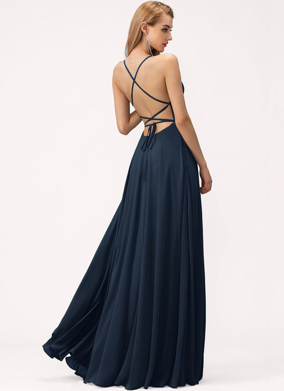 Robe Trapèze Chic Col Carré Fendue - gallery 4