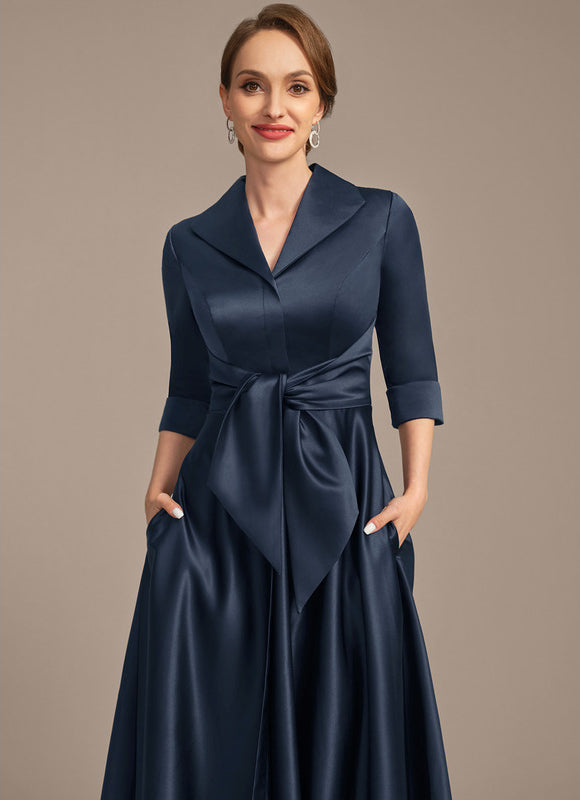 Robe Bleu Marine Avec Manche - gallery 1