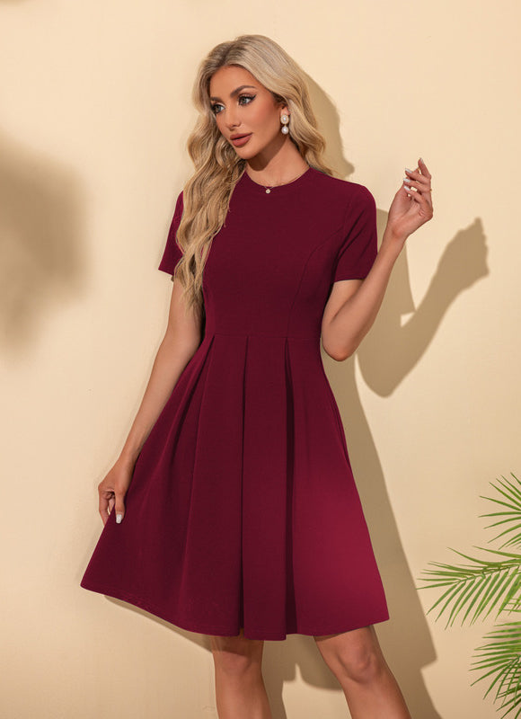 Robe Plissée Bleu Marine Chic - gallery 7