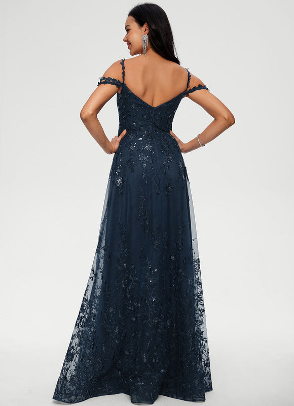 Robe De Bal Élégante Pailletée - gallery 2