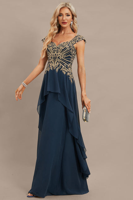 Robe Élégante Paillettes Col Off-Shoulder - gallery 8