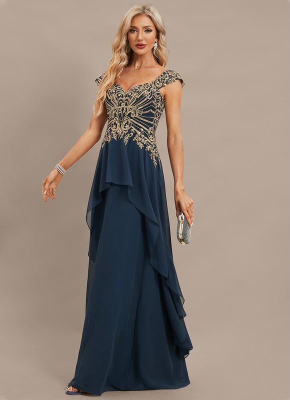 Robe Élégante Paillettes Col Off-Shoulder - gallery 8