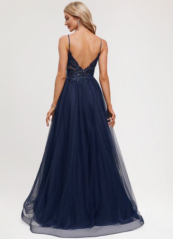 Robe De Bal Tulle Pailletée Élégante - gallery 5