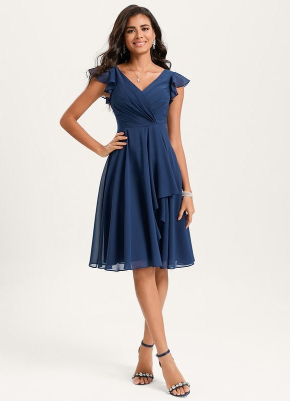 Robe Cocktail Volants Chic Nuit - gallery 1