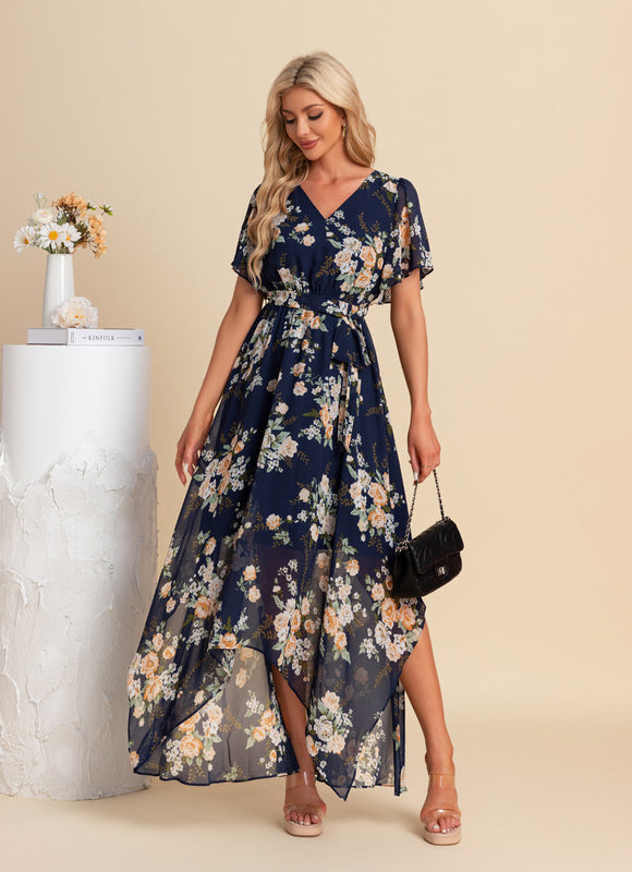 Robe Maxi Fleurie Col V Chic - gallery 6