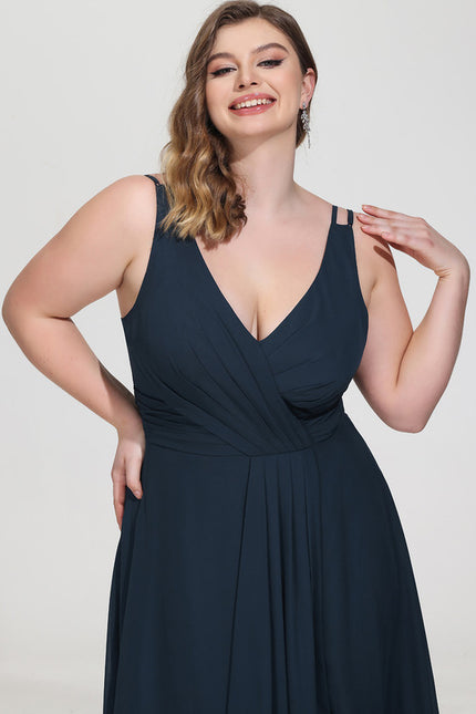 Robe Mousseline Élégante Col V Fendue - gallery 9
