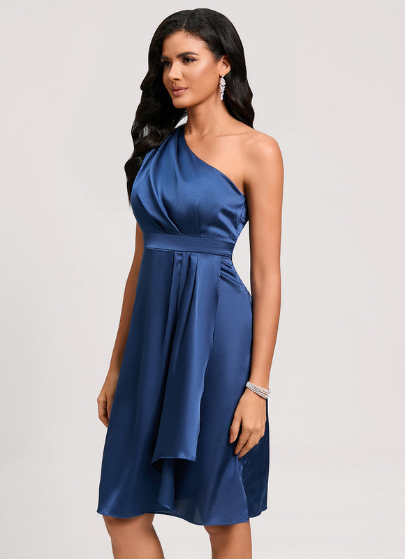 Robe Satinée Élégante Col V - gallery 2