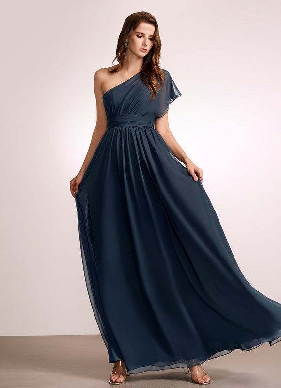 Robe Longue Chic Une Épaule - gallery 3