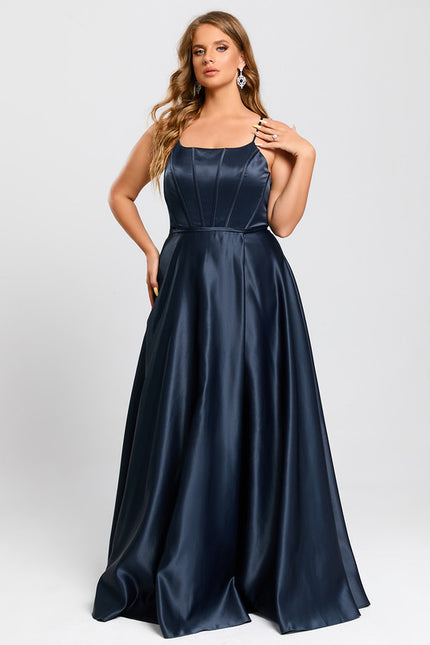 Robe Satinée Élégante Col Épuré - gallery 9