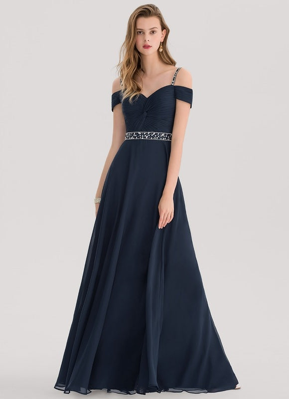 Robe Élégante Col V Paillettes Nuit - gallery 1