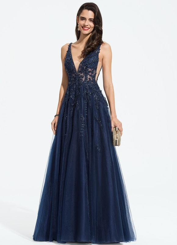 Robe De Soirée Tulle Pailletée Élégante - gallery 3