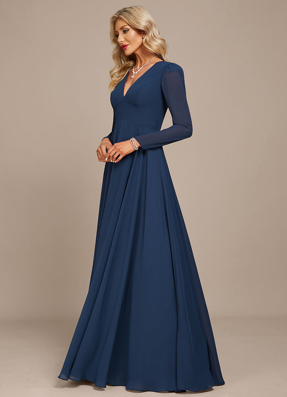 Robe Élégante Col V Longue Nuit - gallery 3
