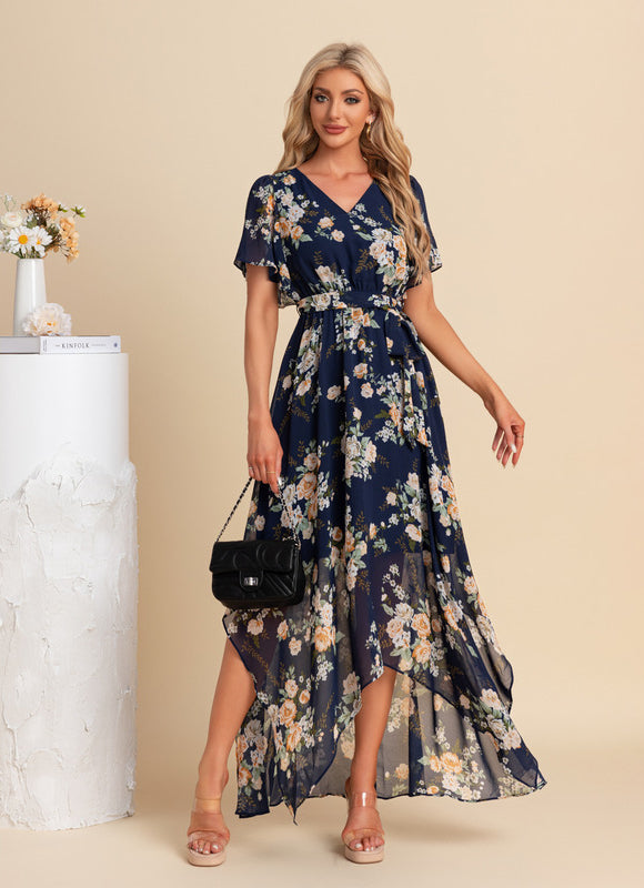 Robe Maxi Fleurie Col V Chic - gallery 2