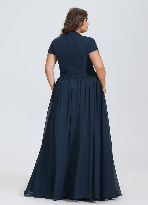 Robe Longue Chic Col V Satinée - gallery 5