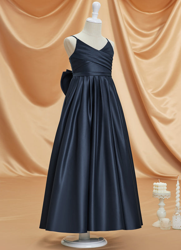 Robe Satinée Fête Enfant Élégante - gallery 1
