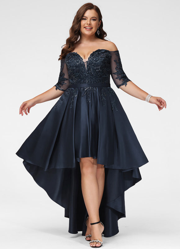Robe De Bal Chic Asymétrique Élégante - gallery 5