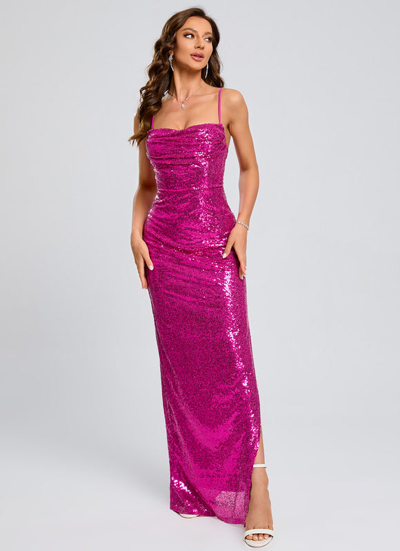 Robe Pailletée Dos Nu Élégante - gallery 7