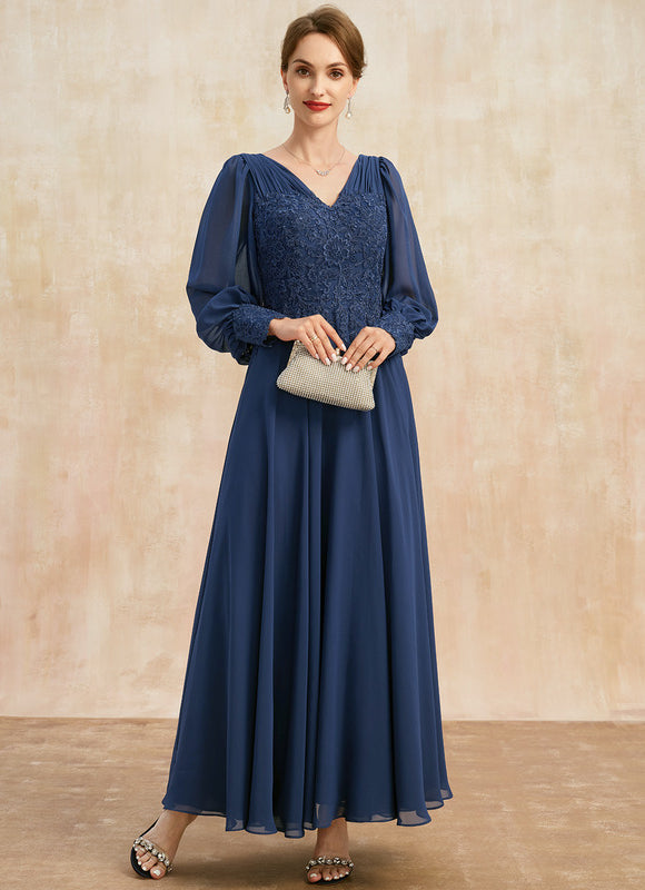 Robe Longue Élégante Col V Satinée - gallery 3