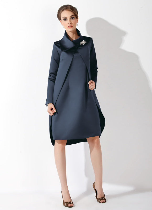 Robe Élégante Mère Mariée Satinée - gallery 2