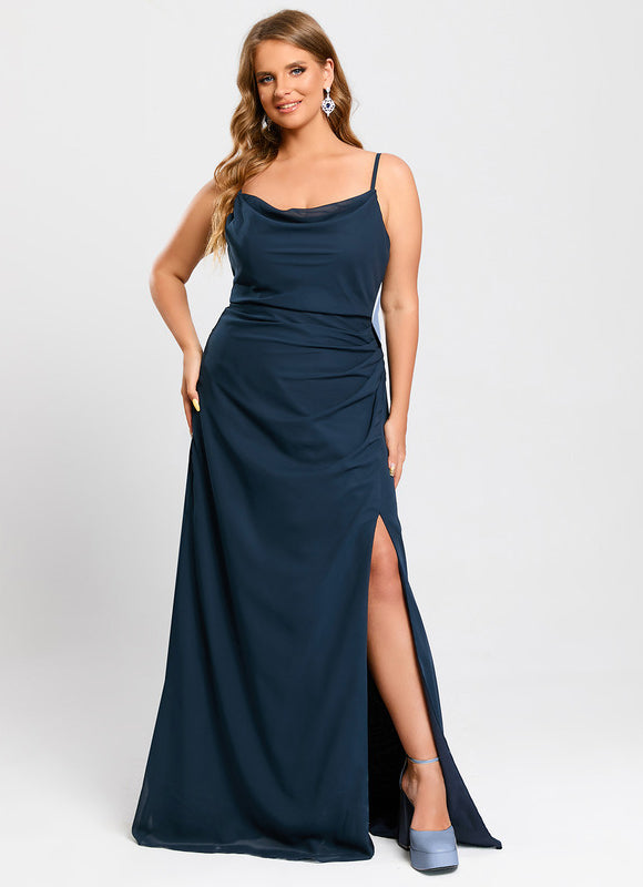 Robe Élégante Mousseline Fendue - gallery 7