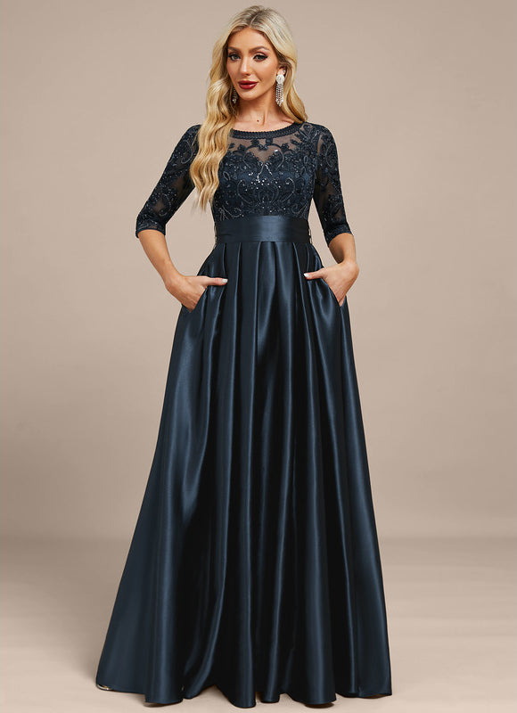 Robe Mère Mariée Satinée Élégante - gallery 2