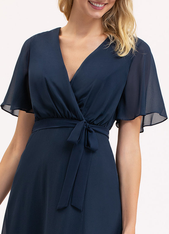 Robe Longue Chic Col V Fluide - gallery 4