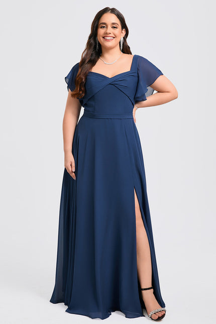 Robe Mousseline Élégante Col V Fendue - gallery 9